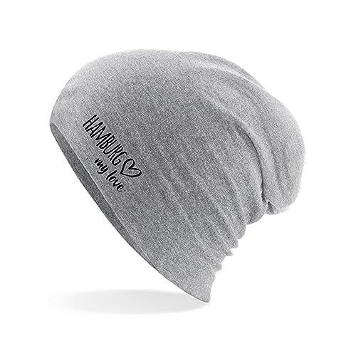 Huuraa Beanie Hamburg My Love Unisex Mütze Größe Heather Grey für alle Fans von Hamburg Deutschland Geschenk Idee für Freunde und Familie von Huuraa