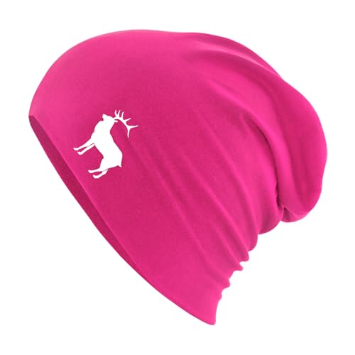 Huuraa Wintermütze Hirsch Silhouette Geschenk Fuchsia Hirsch Geschenkidee von Huuraa