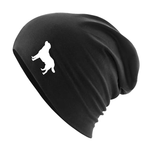 HUURAA Beanie Labrador Retriever Silhouette Unisex Mütze Größe Black mit Motiv für Hundefreunde Geschenk Idee für Freunde und Familie von HUURAA