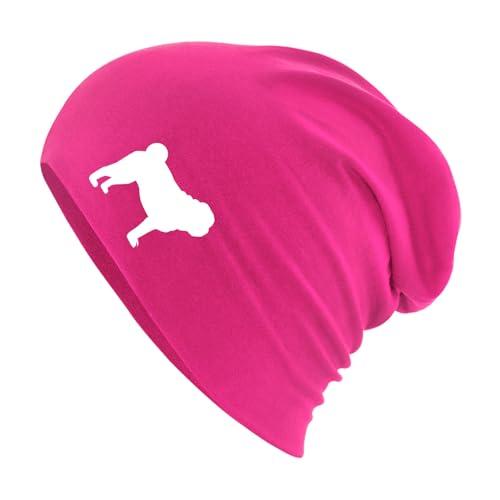 Huuraa Wintermütze Mops Silhouette Geschenk Fuchsia Mops Geschenkidee von Huuraa