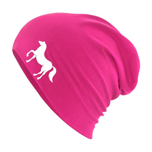 Huuraa Wintermütze Pferd Silhouette Geschenk Fuchsia Pferd Geschenkidee von Huuraa