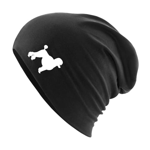 Huuraa Beanie Pudel Silhouette Geschenk Black Pudel Präsent von Huuraa