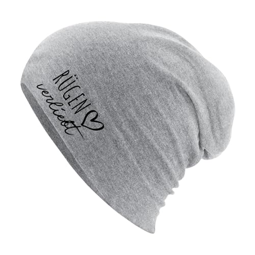 Huuraa Mütze Rügen verliebt Geschenk Heather Grey Rügen Accessoire von Huuraa