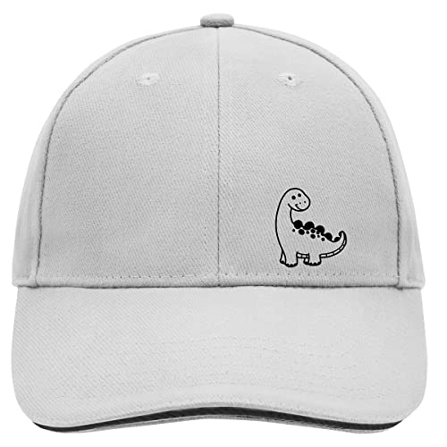 Huuraa Cappy Mütze Apatosaurus Dinosaurier Unisex Kappe Größe Dark Grey/White mit Motiv für alle Dino Fans Geschenk Idee für Freunde und Familie von Huuraa