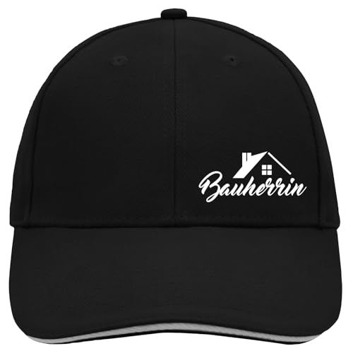 Huuraa Cappy Mütze Bauherrin Geschenk Black/Light Grey Bauherrin Präsent von Huuraa