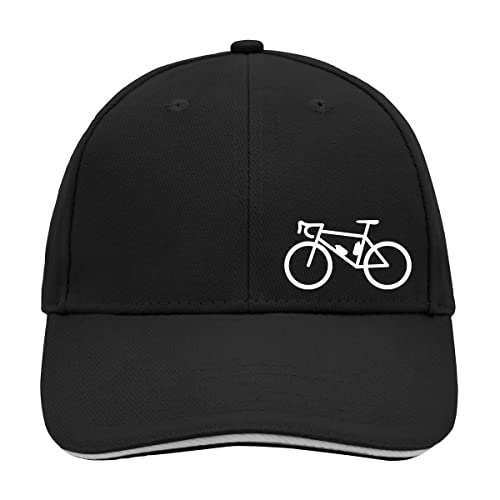 Huuraa Cappy Mütze Bike Fahrrad Unisex Kappe Größe Black/Light Grey mit Motiv für alle Biker Geschenk Idee für Freunde und Familie von Huuraa