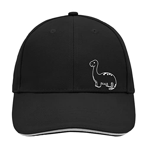 Huuraa Cappy Mütze Brontosaurus Dinosaurier Unisex Kappe Größe Black/Light Grey mit Motiv für alle Dino Fans Geschenk Idee für Freunde und Familie von Huuraa