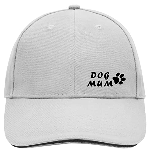 HUURAA Cappy Mütze Dog Mum Tapse Unisex Kappe Dark Grey/White mit Motiv für alle Hundemenschen Geschenk Idee für Freunde und Familie von HUURAA
