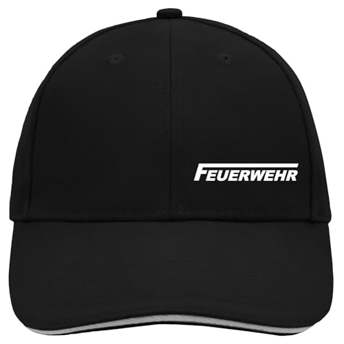 Huuraa Cappy Mütze Feuerwehr Geschenk Black/Light Grey Feuerwehr Präsent von Huuraa