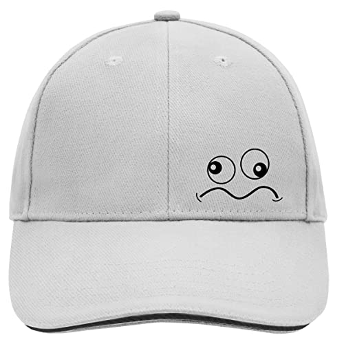 Huuraa Cappy Mütze Freaky Smiley Unisex Kappe Größe Dark Grey/White mit stylischem Motiv Geschenk Idee für Freunde und Familie von Huuraa