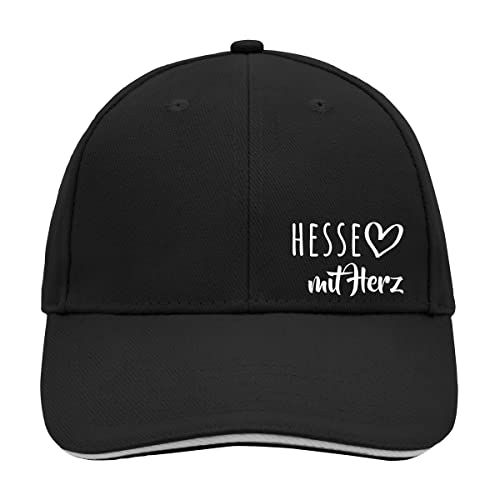 HUURAA Cappy Mütze Hesse mit Herz Unisex Kappe Black/Light Grey mit Motiv für die tollsten Menschen Geschenk Idee für Freunde und Familie von HUURAA