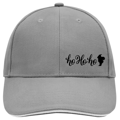 Huuraa Baseball Cap Ho Ho Ho Weihnachtsmann Geschenk Dark Grey/White Ho Ho Ho Geschenkidee von Huuraa