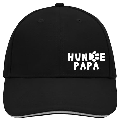 Huuraa Cappy Mütze Hundepapa Tapse Geschenk Black/Light Grey Hundepapa Präsent von Huuraa