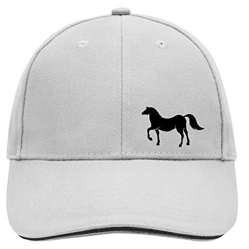 Huuraa Cappy Mütze Pferd Silhouette Unisex Kappe Größe Dark Grey/White mit Motiv für alle Tierfreunde Geschenk Idee für Freunde und Familie von Huuraa