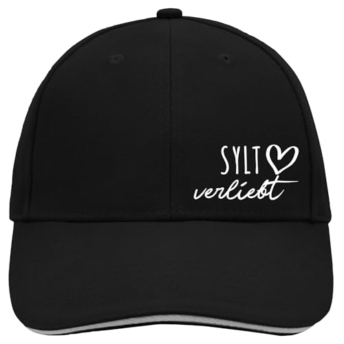 Huuraa Cappy Mütze Sylt verliebt Geschenk Black/Light Grey Sylt Präsent von Huuraa