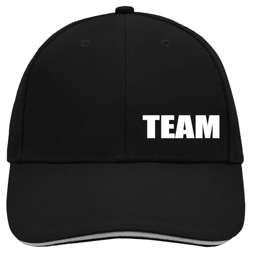Huuraa Cappy Mütze Team Schriftzug Geschenk Black/Light Grey Team Präsent von Huuraa