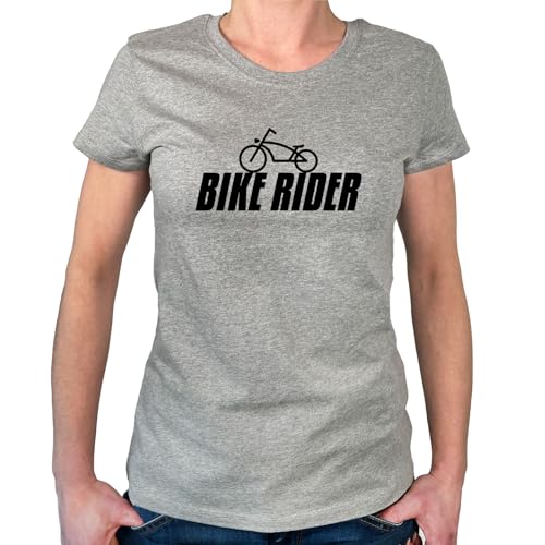 Huuraa Frauenshirt Bike Rider Fahrrad Geschenk Größe S Sport Grey Bio Baumwolle Fairtrade Bike Rider Überraschung Huuraa Frauenshirt Bike Rider Fahrrad Geschenk Größe S Sport Grey Bio Baumwolle Fairtrade Bike Rider Überraschung von Huuraa