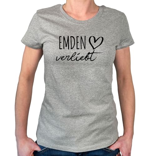 Huuraa Frauen T-Shirt Emden verliebt Geschenk Größe M Sport Grey Bio Baumwolle Fairtrade Emden Mode Huuraa Frauen T-Shirt Emden verliebt Geschenk Größe M Sport Grey Bio Baumwolle Fairtrade Emden Mode von Huuraa