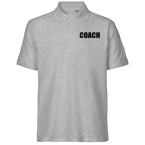 Huuraa Herren Polo Shirt Coach Training Bio Baumwolle Fairtrade Oberteil Größe 3XL mit Motiv für alle Personal Trainer Geschenk Idee für Freunde und Familie von Huuraa