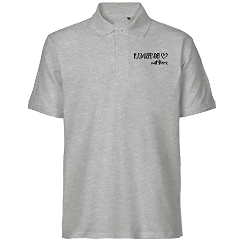 Huuraa Herren Polo Shirt Plasmaspender mit Herz Bio Baumwolle Fairtrade Oberteil Größe XL mit Motiv für die tollsten Menschen Geschenk Idee für Freunde und Familie von Huuraa