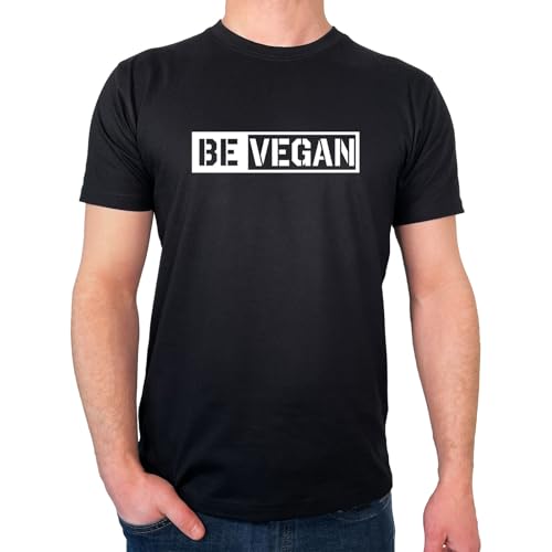 Huuraa T-Shirt Be Vegan Modern Geschenk Größe XL Black Bio Baumwolle Fairtrade Be Vegan Mitbringsel Huuraa T-Shirt Be Vegan Modern Geschenk Größe XL Black Bio Baumwolle Fairtrade Be Vegan Mitbringsel von Huuraa