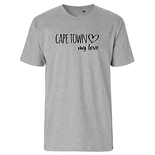 Huuraa Herren T-Shirt Cape Town My Love Bio Baumwolle Fairtrade Oberteil Größe 3XL für alle Fans von Kapstadt Südafrika Geschenk Idee für Freunde und Familie von Huuraa