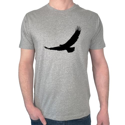 Huuraa Mens T-Shirt Eagle Silhouette Adler Geschenk Größe XL Sport Grey Bio Baumwolle Fairtrade Eagle Silhouette Präsent Huuraa Mens T-Shirt Eagle Silhouette Adler Geschenk Größe XL Sport Grey Bio Baumwolle Fairtrade Eagle Silhouette Präsent von Huuraa