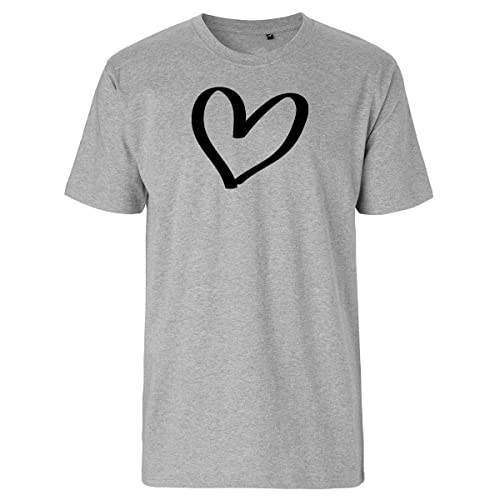 Huuraa Herren T-Shirt Herz Heart Bio Baumwolle Fairtrade Oberteil Größe XL mit Motiv für die tollsten Menschen Geschenk Idee für Freunde und Familie von Huuraa