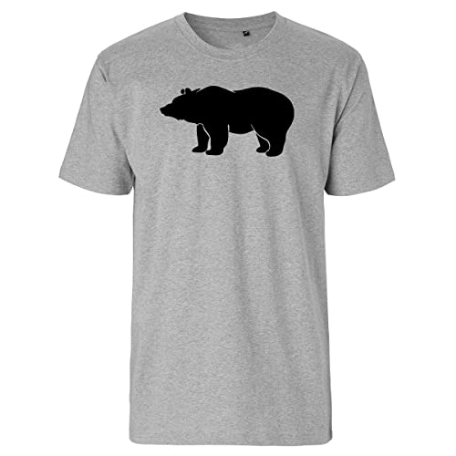 Huuraa Herren T-Shirt Löwe Silhouette Bio Baumwolle Fairtrade Oberteil Größe L mit Motiv für alle Tierfreunde Geschenk Idee für Freunde und Familie von Huuraa