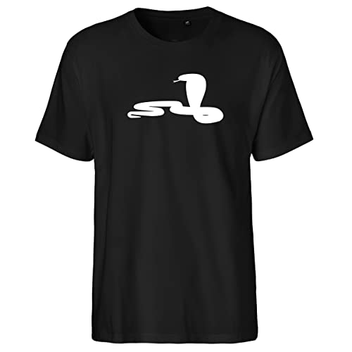 Huuraa Herren T-Shirt Schlange Kobra Silhouette Bio Baumwolle Fairtrade Oberteil Größe XXL mit Motiv für alle Tierfreunde Geschenk Idee für Freunde und Familie von Huuraa