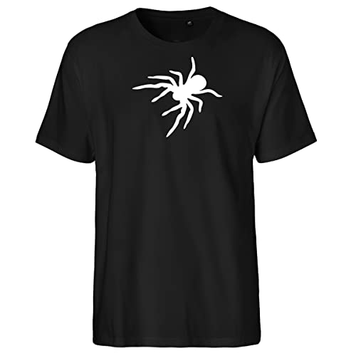 Huuraa Herren T-Shirt Spinne Silhouette Bio Baumwolle Fairtrade Oberteil Größe S mit Motiv für alle Tierfreunde Geschenk Idee für Freunde und Familie von Huuraa