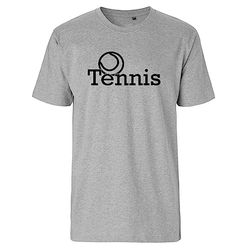 Huuraa Herren T-Shirt Tennis Ball Bio Baumwolle Fairtrade Oberteil Größe XXL mit Motiv für alle Tennis Fans Geschenk Idee für Freunde und Familie von Huuraa