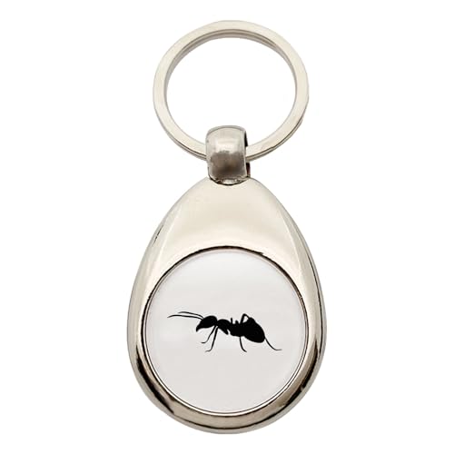 Huuraa Schlüsselanhänger Ameise Silhouette Geschenk Metall Einkaufswagenchip Ameise Geschenkidee von Huuraa