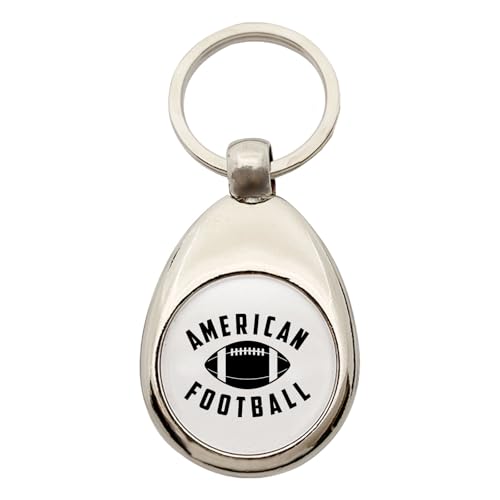 Huuraa Schlüsselanhänger American Football Ball Geschenk Metall Einkaufswagenchip American Football Geschenkidee von Huuraa