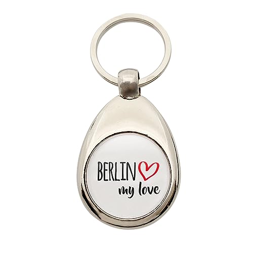 Huuraa Schlüsselanhänger Berlin my love Anhänger Größe Metall für alle Fans von Berlin Deutschland Geschenk Idee für Freunde und Familie von Huuraa