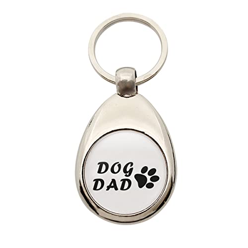 HUURAA Schlüsselanhänger Dog Dad Tapse Anhänger Metall mit Motiv für alle Hundemenschen Geschenk Idee für Freunde und Familie von HUURAA