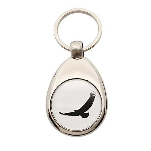Huuraa Schlüsselanhänger Eagle Silhouette Adler Anhänger Größe Metall mit Motiv für alle Vogel Freunde Geschenk Idee für Freunde und Familie von Huuraa