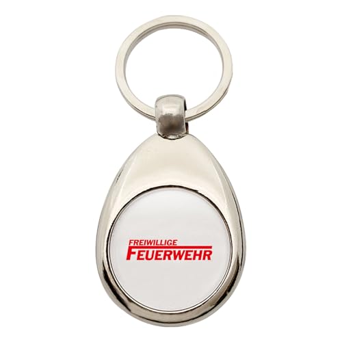 Huuraa Schlüsselanhänger Freiwillige Feuerwehr Geschenk Metall Einkaufswagenchip Freiwillige Feuerwehr Geschenkidee von Huuraa