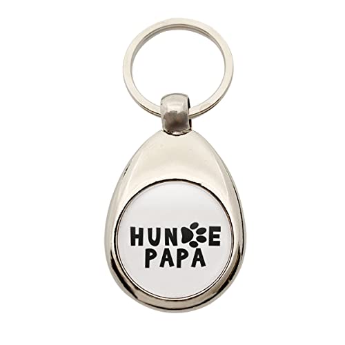 HUURAA Schlüsselanhänger Hundepapa Tapse Anhänger Metall mit Motiv für alle Hundemenschen Geschenk Idee für Freunde und Familie von HUURAA