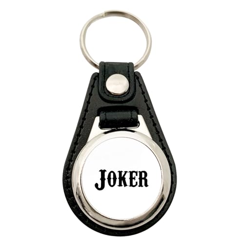 Huuraa Anhänger Joker Schriftzug Geschenk Metall mit Kunstleder Einkaufswagenlöser Joker Präsent von Huuraa