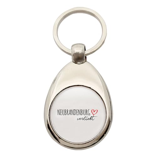 Huuraa Schlüsselanhänger Neubrandenburg verliebt Geschenk Metall Einkaufswagenchip Neubrandenburg Geschenkidee von Huuraa