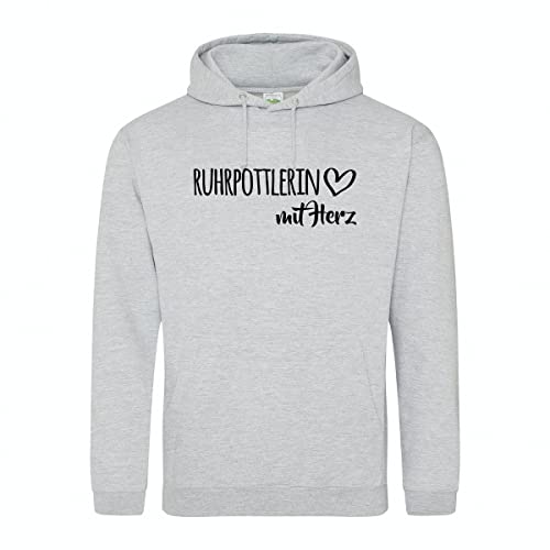 huuraa Unisex Hoodie Ruhrpottlerin mit Herz Pullover Vegan Größe M mit Motiv für die tollsten Menschen Geschenk Idee für Freunde und Familie von huuraa