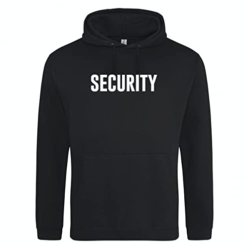 huuraa Unisex Hoodie Security Schriftzug Pullover Vegan Größe M mit Motiv für jeden Wachdienst Geschenk Idee für Freunde und Familie von huuraa