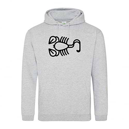 huuraa Unisex Hoodie Skorpion Sternzeichen Symbol Pullover Vegan Größe XL mit Tierkreiszeichen Symbol Geschenk Idee für Freunde und Familie von huuraa