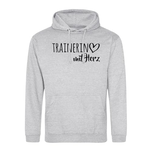 Huuraa Damen Hoodie Trainerin mit Herz Geschenk Größe XL Heather Grey Vegan Trainerin Mode von Huuraa