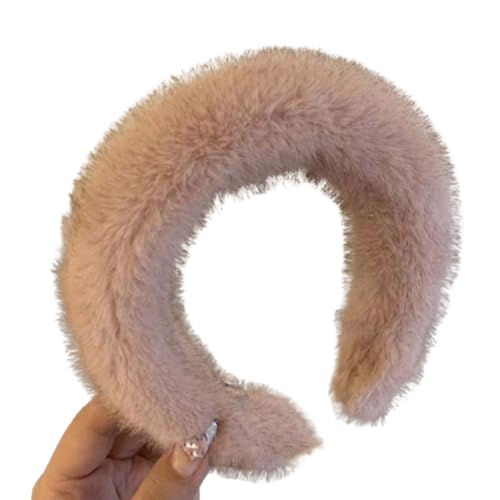 Haarreif für Winter, Yoga, Sport, zartes Plüsch-Haarband, Kunstfell, für Damen, Teenager, Waschen, Gesicht, Haar-Accessoire, Damen, Make-up, Stirnband, Damen-Make-up von huwvqci