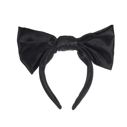 Schönes Schleifen-Haarband, große Schleife, Stirnband, Bühnenrequisiten, Kopfschmuck für Erwachsene, Hochzeit, Party, einfarbig, Haarschleifen, niedliche Kopfbedeckung, Haarschmuck, Haarschmuck von huwvqci