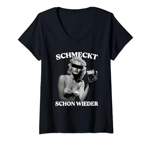 Damen schmeckt schon wieder T-Shirt mit V-Ausschnitt Damen schmeckt schon wieder T-Shirt mit V-Ausschnitt von huyquotesgermanclubs deutschfunsayinglover