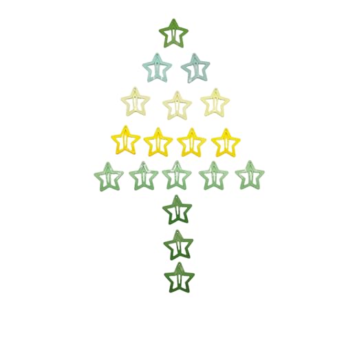 hwoehyo 30 Stück Gold Star Haarspangen 1.2 Zoll Vintage Y2K Metall Snap Clips für Frauen Mädchen Hollow Punk Haarschmuck (6 Farben) von hwoehyo