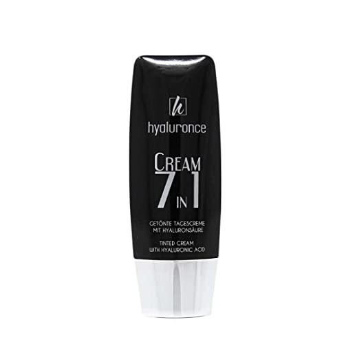 hyaluronce Cream 7in1(30ml), Getönte Tagescreme mit Hyaluron, Feuchtigkeitsspendend und Pflegend, Langanhaltend für trockene und reife Haut geeignet, passt sich dem Hautton an von hyaluronce